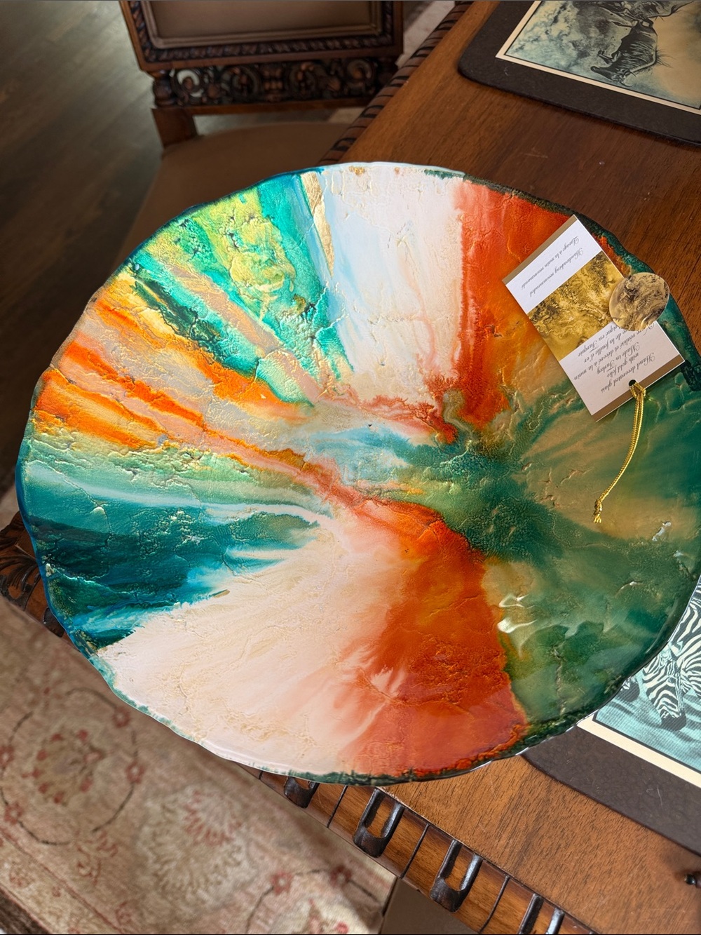 Gorgeous Glass Bowl Made in Turkey